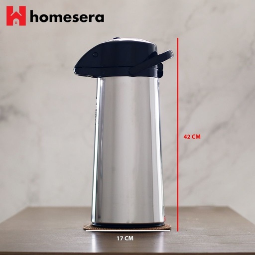 [HOME-00902] Thermos Air Panas Pencet Airpot Body Stainless Steel Kapasitas 2.5 Liter Sun 2500Ss / Termos Vacuum